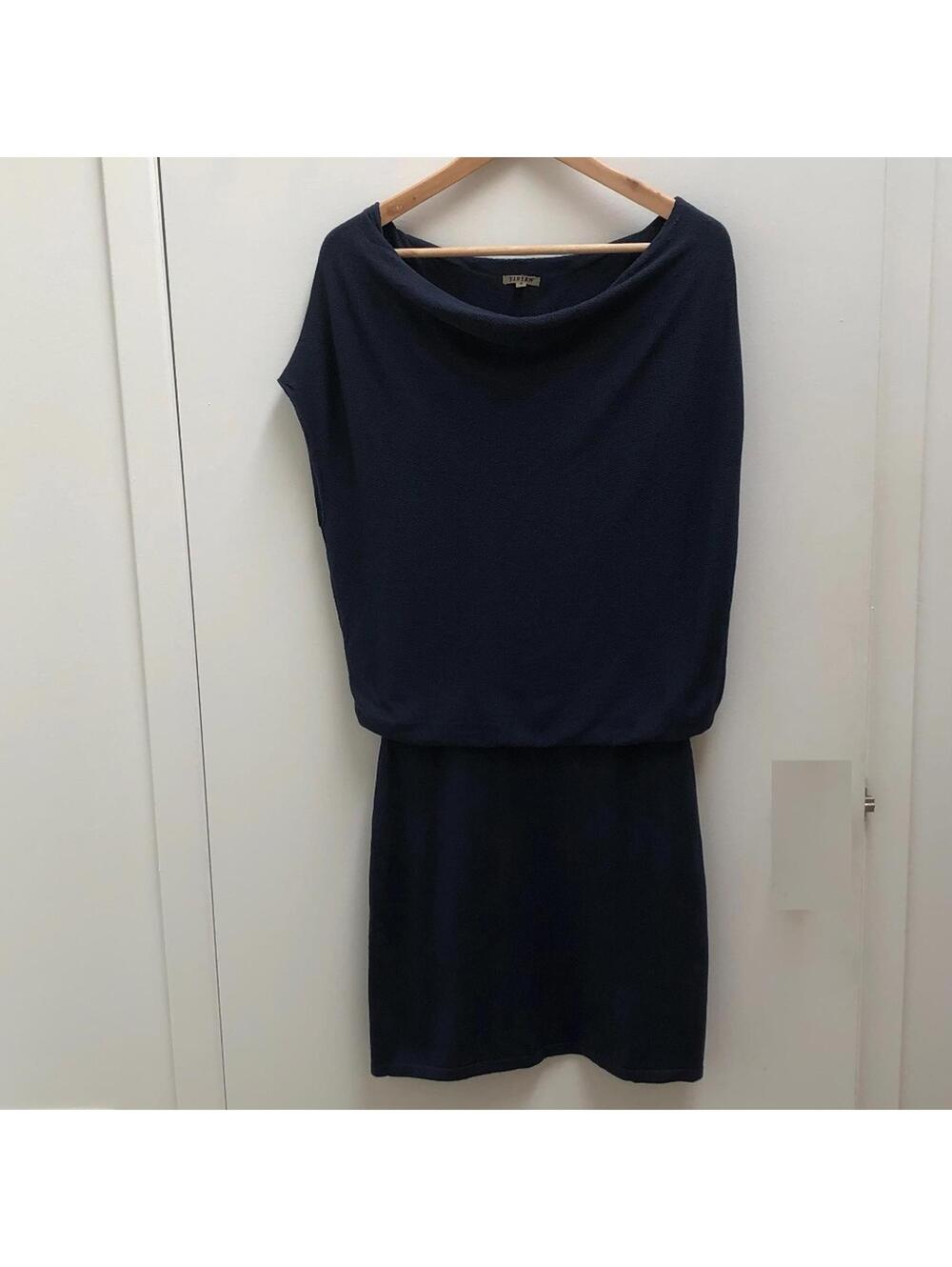 Silk and Cotton Jigsaw dress. Blue-grey colour. Fitted bottom loose top.…